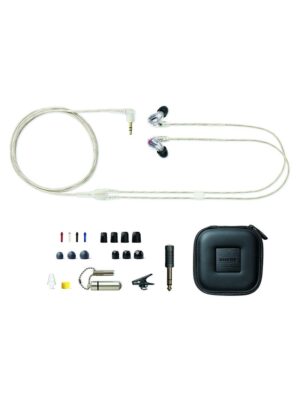 Shure SE846 Wired Sound Isolating Earphones Gen 2, Secure in-Ear Earbuds, High-End Professional Sound, Hi-Def Four Drivers, Upgraded Sound Filters, Durable Quality, Customizable Frequency, Clear