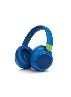 JBL JR460NC Wireless Over-Ear Noise Cancelling Kids Headphones, Built-In Mic, 30 Hour Battery, Designed for Kids, Detachable Audio Cable Blue